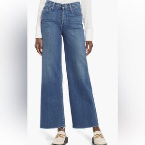 NWOT MOTHER the tomcat roller raw hem wide leg jeans love me till tomorrow sz 30